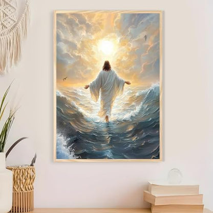 Jesus Paint by Numbers Kit for Adults Framed Canvas 12X16 in, Frameworkless - Image 4