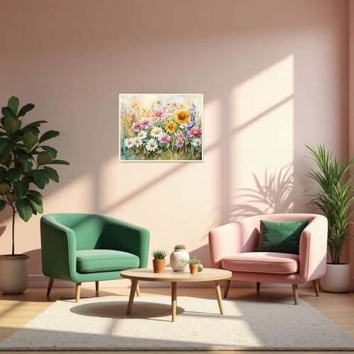 obterie Flower Paint by Numbers Kit for Adults Beginner Floral Oil Painting Kit Adult Paint by Number Kits on Canvas DIY Painting for Beginners Art by Numbers for Gifts Home Wall Decor 16x20 Inch - Image 5
