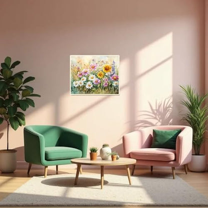 obterie Flower Paint by Numbers Kit for Adults Beginner Floral Oil Painting Kit Adult Paint by Number Kits on Canvas DIY Painting for Beginners Art by Numbers for Gifts Home Wall Decor 16x20 Inch - Image 5