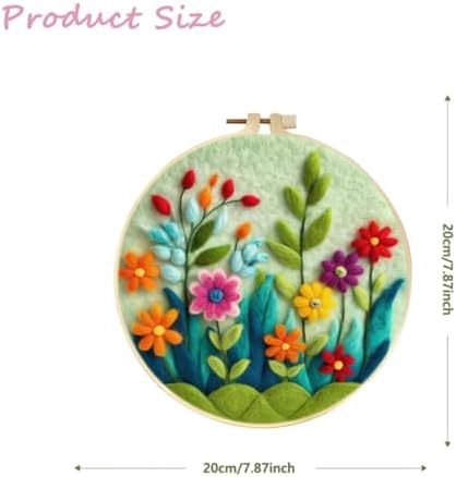 CaptainCrafts Needle Felting Kit for Adults Flowers Plants Pattern - Image 2