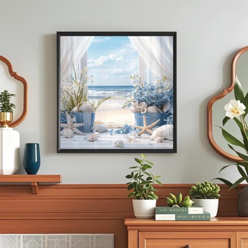 hkejoi Beach Paint by Numbers Kit for Adults, 16x20 in - Image 3