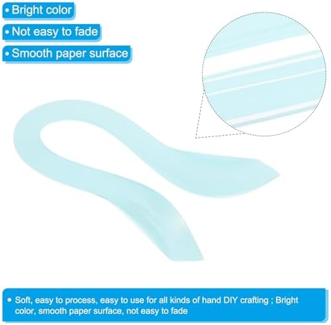 PATIKIL Quilling Strips Paper 600pcs 1.5mm 39cm Origami Paper Quilling Kits for Art DIY Hand Craft Christmas, Light Blue - Image 3