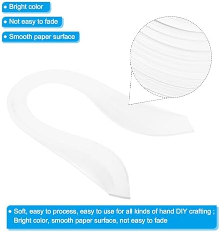 PATIKIL 240pcs Quilling Strips Paper, 3mm x 39cm Origami Paper Quilling Kits for Adults Beginner Art DIY Craft Christmas, White - Image 3