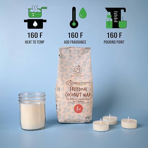American Soy Organics Freedom Coconut Soy Wax Beads, Candle Wax, 1 lb - Image 5