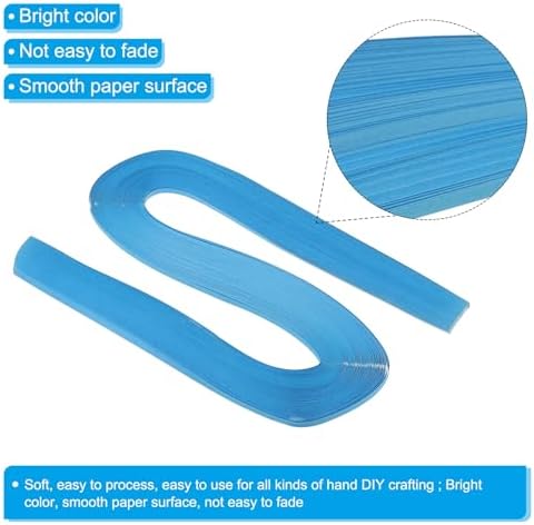 PATIKIL 600pcs Quilling Strips Paper 1/8"(3mm) 21"(54cm) Origami Paper Quilling Strip for Art DIY Hand Craft Christmas, Aquamarine Blue - Image 3