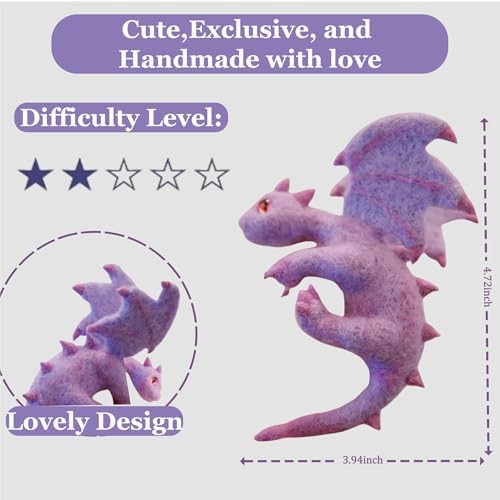 VEHICAR Dragon Needle Felting Starter Kit with Steps Guidebook - Image 2