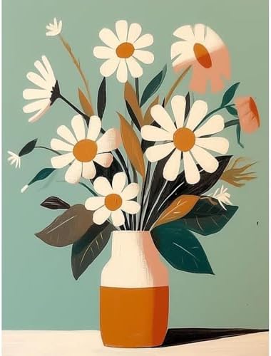 Lzyueyuan Flowers Stamped Cross Stitch Kits for Adults Beginner,Cross Stitch Ornament Kits Counted Embroidery Needlepoint Kits Home Decor 11.8X15.7inch by Unknown