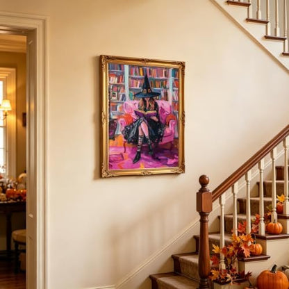 Halloween Witch Book Paint by Numbers Kit for Adults Beginners 12x16In - Image 5