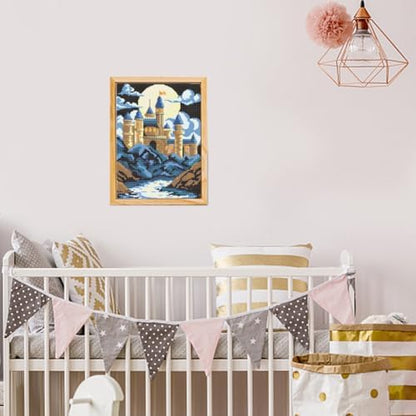 FREEBLOSS DIY Cross Stitch Wall Painting Castle Pattern Cross Stitch Kit Home Wall Decor 11CT Cross Stitch Starter Kit with Instruction Stamped Cross Stitch Counted Kit for Beginners, 28 * 38cm - Image 5