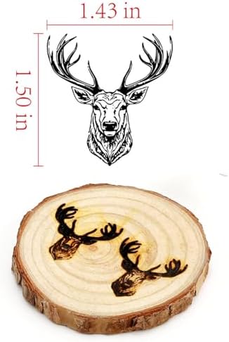 AIMOADO 1.5" Deer Bust Branding Iron for Wood Hats Leather Steak & Burgers - Image 2