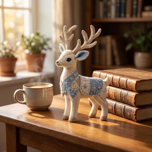 Arctic Winter Guardians DIY Patchwork Kit - 3D Felt Animal Sewing Kit - DIY Patchwork Animal Kit for Beginners, Handmade Felt Craft Kit for Home Decor & Creative Gift (blue2) - Image 2