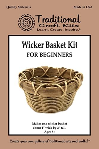 Traditional Craft Kits Wicker Basket Weaving Kit for Beginners by TraditionalCraftKits