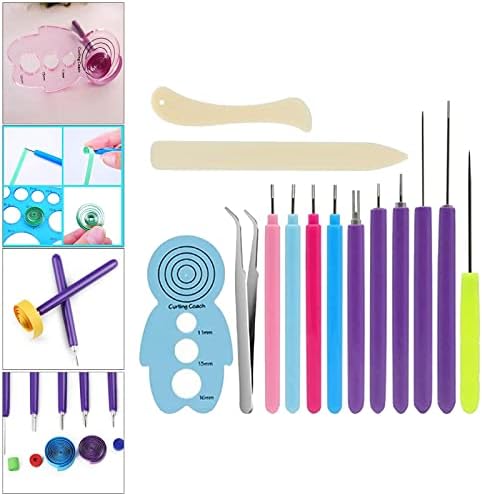 Quilling Tools Set for Beginner Card Making | Hand Crafted Pen Art Tool | DIY Paper Quilling Kit for Adults | Rust-Proof Plastic Slotted Pen | Crafting - 14 Pieces - Image 5