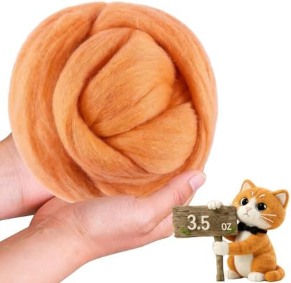Wool Roving-3.5oz Needle Felting Wool, Soft Multi-Color Wool Fiber by VKEDA