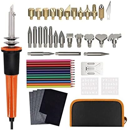 Grafken 35 Pieces Wood-Burning Kit Electric Soldering Iron Set DIY Embossing Engraving Welding, Embossing/Welding/Engraving and Engraving Skills, Suitable for Beginners by Unknown