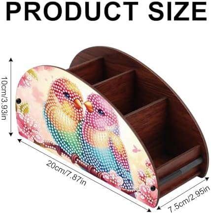 MVVMTOP Diamond Painting Kits Organizer Box, Diamond Art DIY Bird Design Special Shape Diamond Partial Mosaic Handmade Making Kit Organizer Box, Home Dining Living Room Tabletop Art Decoration - Image 2