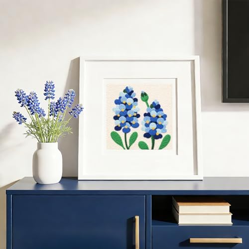 Doodlream Bluebonnet Flower DIY Punch Needle Embroidery Kit for Beginner - Image 6