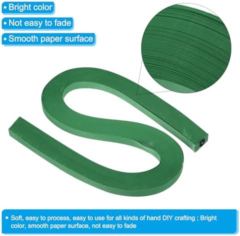 PATIKIL 120pcs Quilling Strips Paper 3/8"(10mm) 54cm Origami Paper Quilling Strip for Art DIY Hand Craft Christmas, Olive Green - Image 3