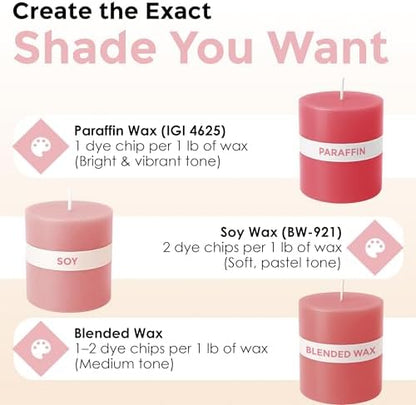 Pale Pink Candle Dye Chips, Soy & Paraffin Candle Making, 50 Pack - Image 4