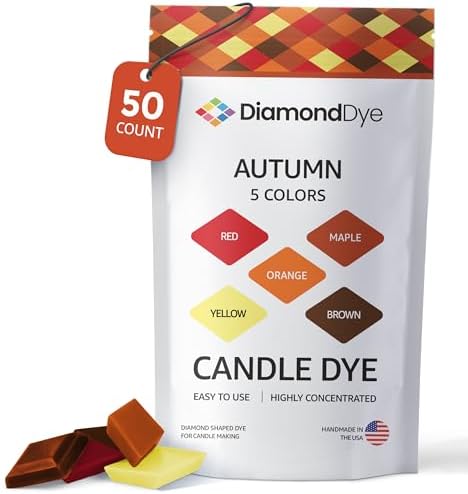 Fall Candle Dye Chips, Soy & Paraffin Candle Making, 5 Autumn Colors by Reddig-globyDiamondDye