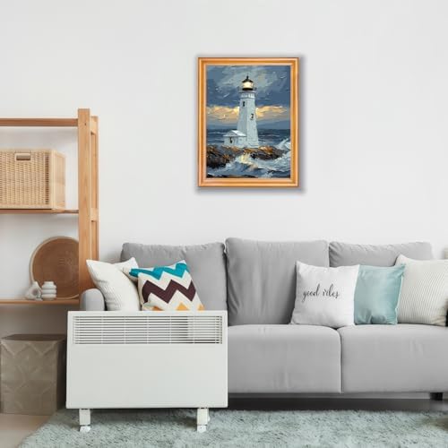 Mosaflare Lighthouse Paint by Numbers for Adults Beginner 12X16 inch - Image 4