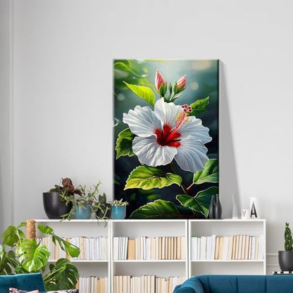 ATDMS Paint by Numbers Kit for Adults Flowers Paint by Numbers with Frame DIY Floral Paint by Number with Easel Adult Paint by Number Kits on Canvas Framed for Gift Home Wall Decor 8x12 Inch - Image 2
