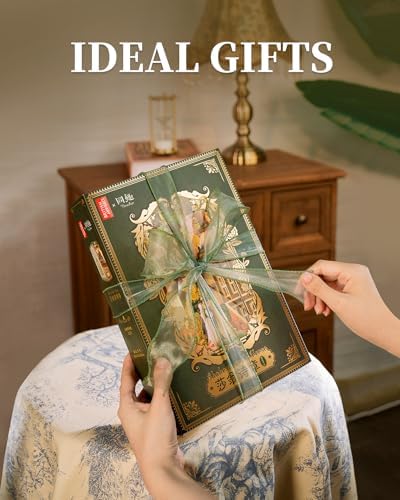 Tonecheer x British Library DIY Book Nook Kit, Shakespeare 3D Wooden Puzzle for Adults, Miniature House Kit Booknook Bookshelf Insert Decor with LED Lights Craft Gifts (Shakespeare's Verse) - Image 6