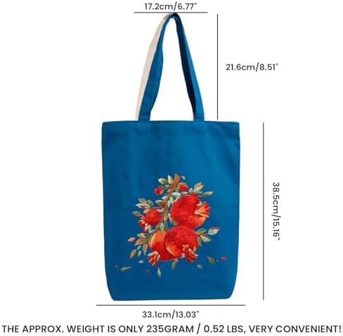 CREAWONDER Canvas Tote Bag Embroidery Kit with Pattern for Beginners, Arts and DIY Embroidery Crafts Kits for Adults, Include Instructions, Embroidery Hoops, Color Threads and Tool - Image 6