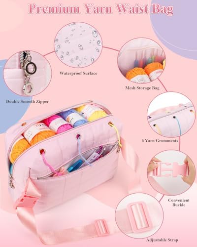 Aeelike Crochet Kit for Beginners Adults, Complete Yarn Kit, Pink - Image 6