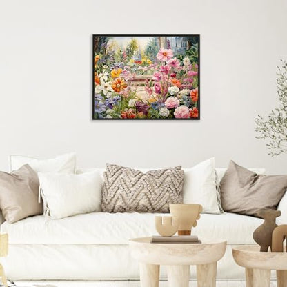 Paint by Numbers Kit for Adults, Garden Flowers Number Painting Canvas Kit - Image 6
