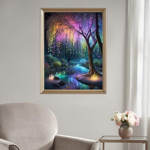 Yunruily Tree Paint by Number Kits for Adults-Paint by Numbers Kits for Adults,Tree of Life Paint by Number Kits on Canvas Perfect for Gifts Home Wall Decor(16x20inch) - Image 3