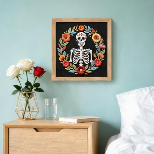 Herdiese Halloween Embroidery Kit, Beginner Cross Stitch Kits with Hoop - Image 5