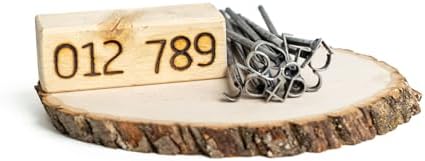 3/4" Number Mini Steel Branding Irons Kit for Hats, Wood Burning, DIY Beginner Adult Crafts Bullet Points by The+Heritage+Forge