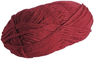 Knit Picks Wool of The Andes Yarn Pack - 10 Skeins of Red 100% Wool Worsted Weight Yarn (Cranberry)