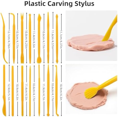AULEEP 35 PCS Clay Sculpting Tools Kit, Air Dry Clay Tool for Pottery Craft - Image 5