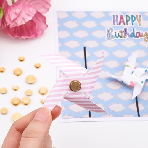 BAOFALI 20Pcs Mini Metal Rotating Bearings for DIY Handmade Crafts Paper Cards Scrapbooking DIY Greeting Cards 360°Rotation Smooth Spin Mechanism Spinner for Jewelry Making Nail Decoration - Image 4
