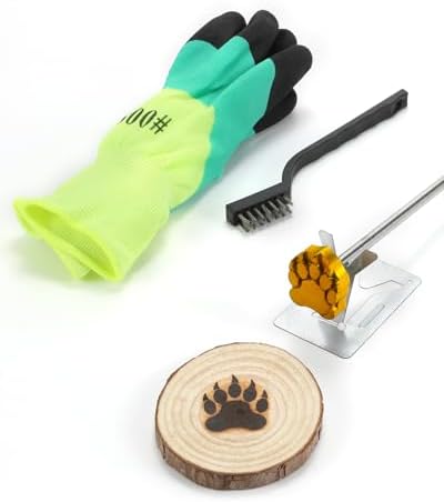 1.5" Bear Paw Branding Iron, for Wood Hats Leather BBQ & Steak by AIMOADO