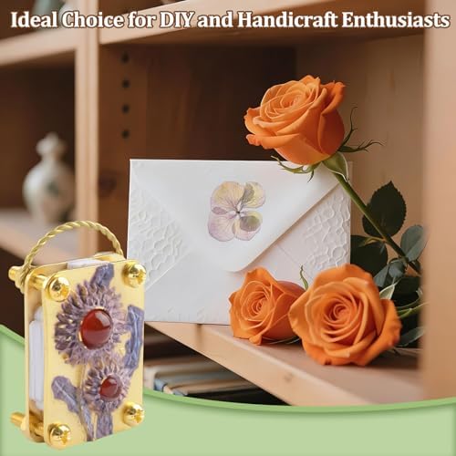WANDIC Mini Metal Flower Press Kit,Pocket Flower Press Portable Pressing Machine for DIY Craft Making Art Projects Scrapbooking Bookmark - Image 5