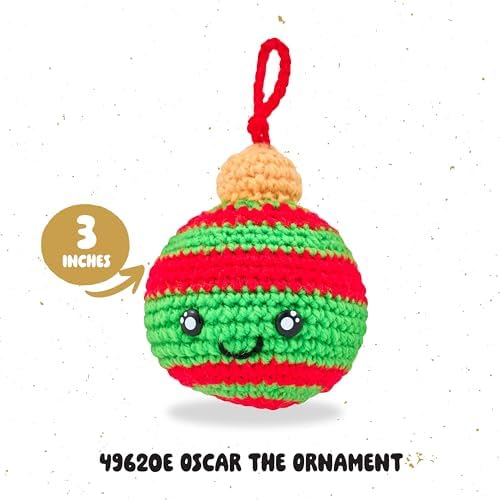 Bucilla Complete Crochet Kit, Oscar The Ornament, 3" - Image 3