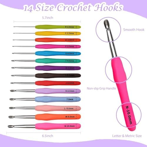 Yarniss Crochet Kit for Beginners with Instruction & Tutorial,Purple - Image 3
