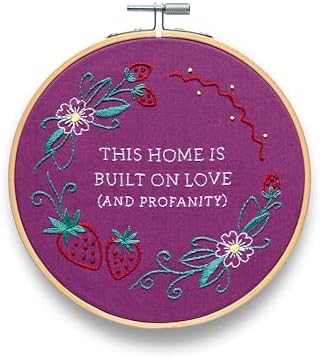 FUNATIC This Home is Built On Love and Profanity Embroidery Kit for Adults by FUNATIC