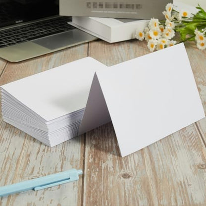 50 Pack Blank Folded Cardstock Cards, White, 4x6 - Image 3