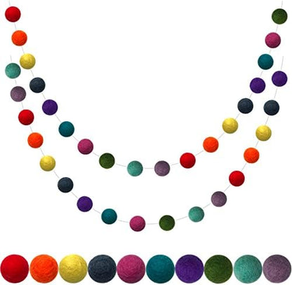 levylisa 50pcs Wool Felt Balls 2cm – 0.8 Inch Felt Pom Pom Balls Garland Craft Supplies Wool Beads, 10 Colors - Image 4