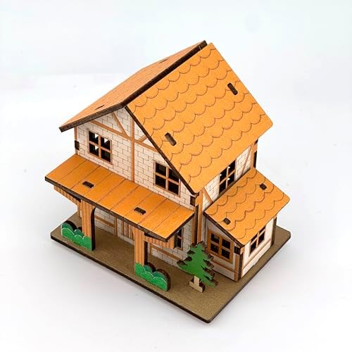 Log Cabin 3D Wooden House Puzzle,DIY Mini Building Model Kit，017 - Image 5