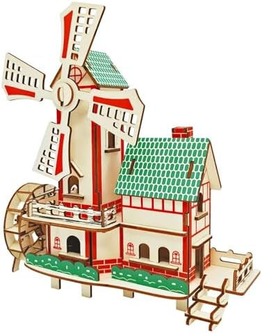 Log Cabin 3D Wooden House Puzzle,DIY Mini Building Model Kit，015 by Unknown
