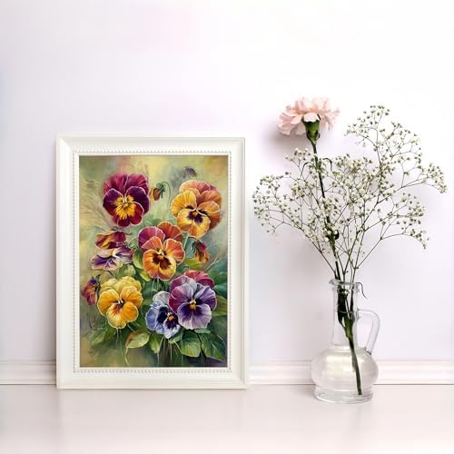 XSJDBYYQ Paint by Numbers Kit for Adults Beginner,Flower Oil Painting Kit Adult Paint by Number Kits on Canvas, Paint by Easy Acrylic Painting Home Wall Decor 16X20 Inch - Image 5