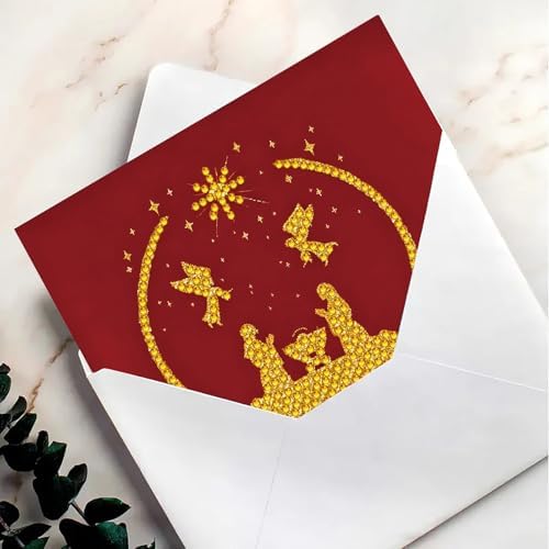 12Pcs DIY Diamond Art Greeting Cards Kit with Envelopes&Tools - Create Your Own Sparkling Birthday, Thank You, Holiday Cards for Adults & Beginners(Faith) - Image 7