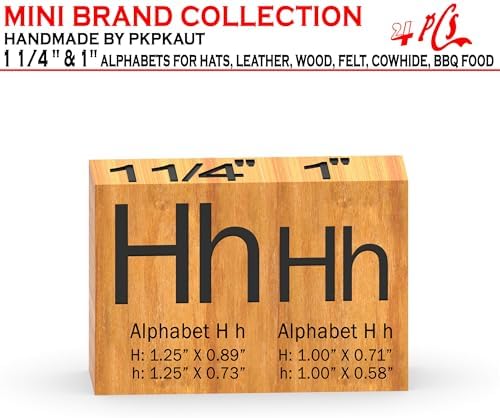 4Pcs Letters Branding Iron for Wood, Leather Branding Stamp (H h) - Image 2