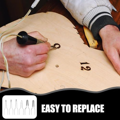 Wood Burning Tool Pen with Metal Wire Nibs Adjustable Temperature - Image 7