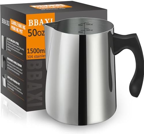 BBAXI Candle Making Pouring Pot, 1500 ML/50 OZ Pitcher, 304 Stainless by BBAXI